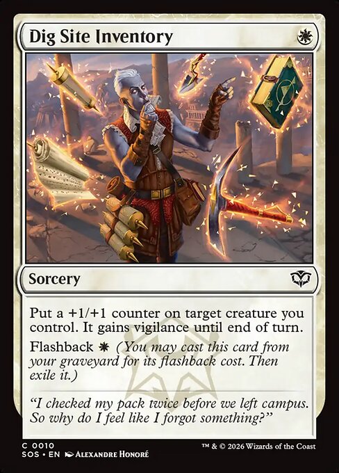 Dig Site Inventory – Secrets of Strixhaven (SOS-10) Magic: The Gathering card Main image