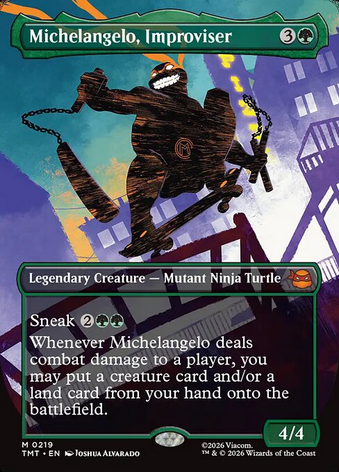 Michelangelo, Improviser – Teenage Mutant Ninja Turtles (TMT-219) Magic: The Gathering card | LC-REM-20260804-15611753529676-e5737e15-60d1-4423-bd3c-8d21f274a548 Hauptbild