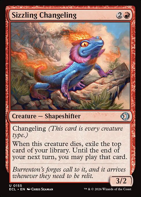 Sizzling Changeling – Lorwyn Eclipsed (ECL-155) Magic: The Gathering card