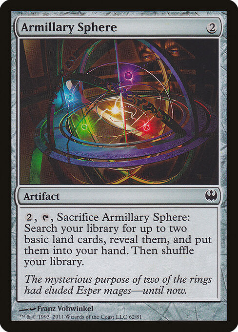 Armillary Sphere – Duel Decks: Knights vs. Dragons (DDG-62) Magic: The Gathering card | LC-REM-20260804-15339918393676-e5a79706-d06a-4dac-8856-bf80a5ef3fc7 Image principale du produit