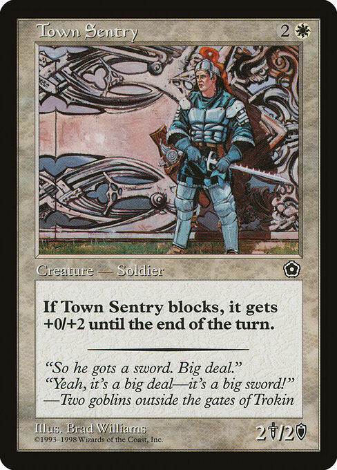 Town Sentry – Portal Second Age (P02-25) Magic: The Gathering card | LC-REM-20260804-15340137546060-e5e9db36-0592-4e59-951a-d9d6c1522b99