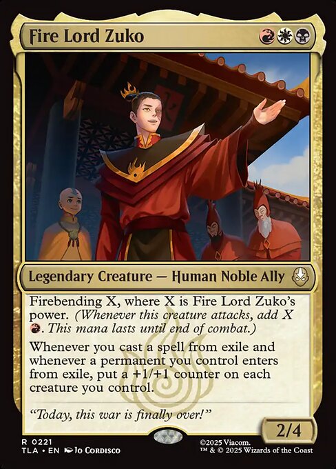 Fire Lord Zuko – Magic: The Gathering | Avatar: The Last Airbender (TLA-221) Magic: The Gathering card