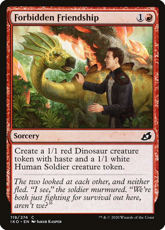 Forbidden Friendship - Ikoria: Lair of Behemoths (Common) [IKO-119] Imagen principal del producto