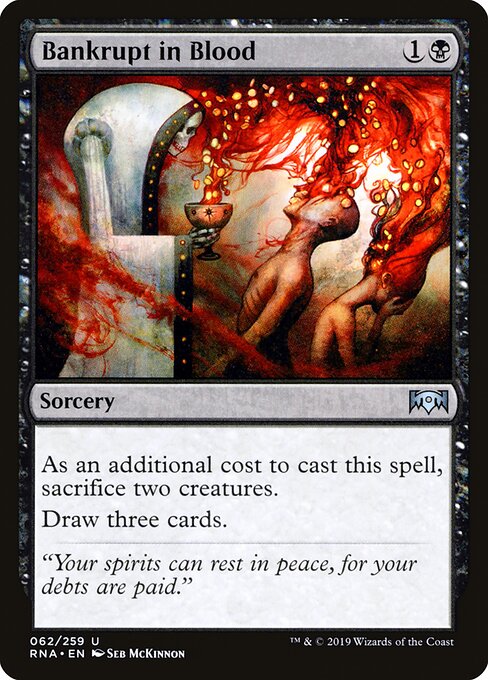Bankrupt in Blood – Ravnica Allegiance (RNA-62) Magic: The Gathering card Imagen principal del producto