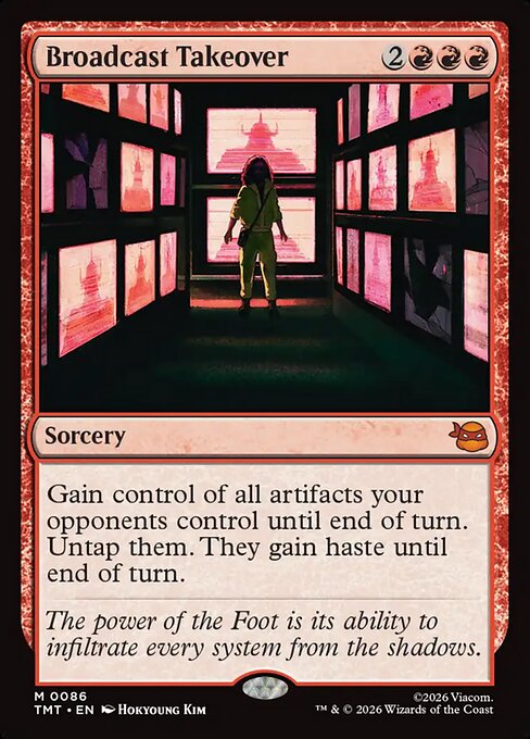 Broadcast Takeover – Teenage Mutant Ninja Turtles (TMT-86) Magic: The Gathering card