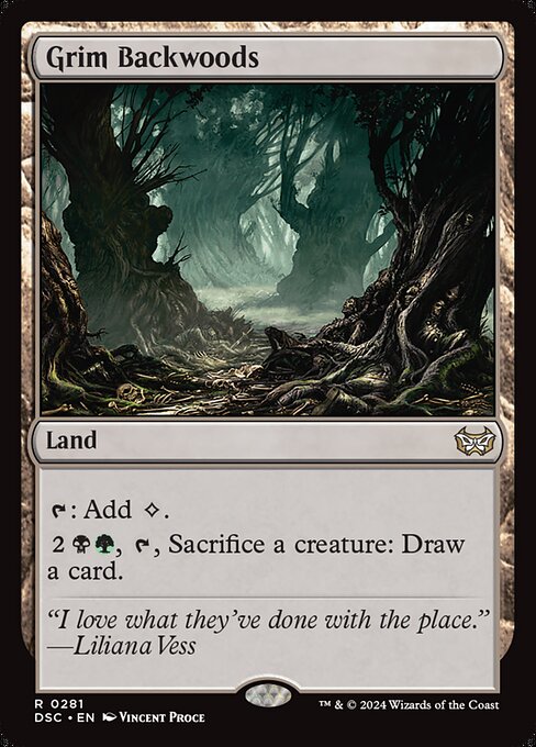 Grim Backwoods – Commander: Duskmourn: House of Horror (DSC-281) Magic: The Gathering card