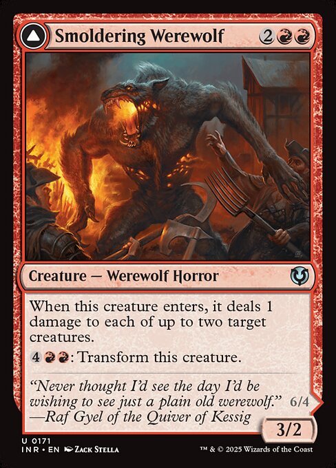 Smoldering Werewolf // Erupting Dreadwolf – Innistrad Remastered (INR-171) Magic: The Gathering card | LC-REM-20260804-15339660017996-e724d16c-d44b-4b8f-9616-64923e2cdeb2