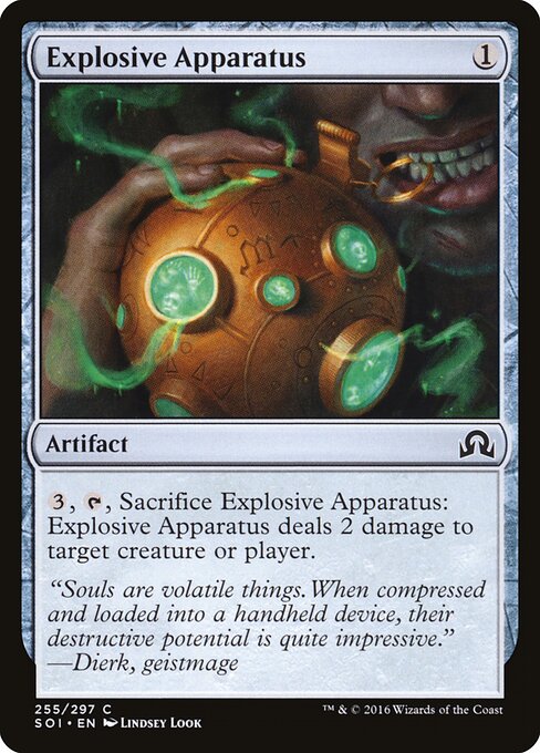 Explosive Apparatus – Shadows over Innistrad (SOI-255) Magic: The Gathering card