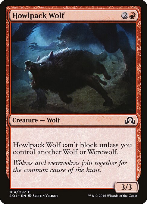 Howlpack Wolf – Shadows over Innistrad (SOI-164) Magic: The Gathering card