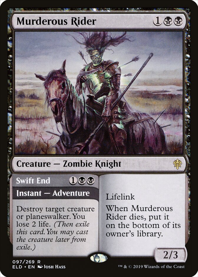 Magic-kaart Murderous Rider // Swift End ELD-97 uit Throne of Eldraine (Rare)