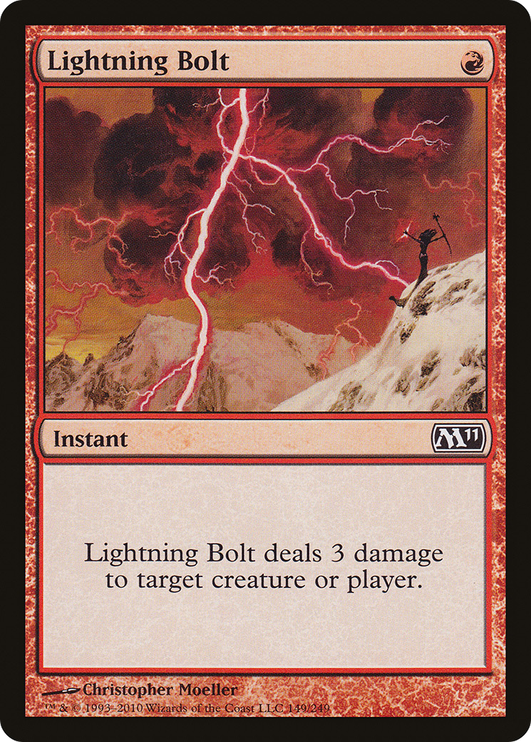 Lightning Bolt – Magic 2011 149 – Magic: The Gathering single card Main image