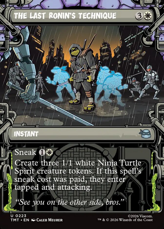 Magic-kaart The Last Ronin's Technique TMT-223 uit Teenage Mutant Ninja Turtles (Uncommon)