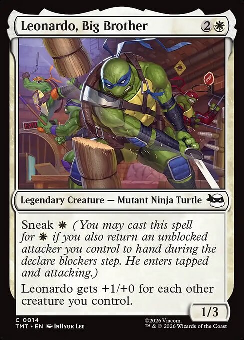 Leonardo, Big Brother – Teenage Mutant Ninja Turtles (TMT-14) Magic: The Gathering card | LC-REM-20260804-15613344219468-e802838f-cc8c-4313-8c3b-32a6a7248e64