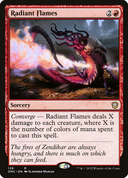 Radiant Flames – Commander: Dominaria United (DMC-126) Magic: The Gathering card