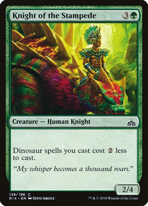 Knight of the Stampede – Rivals of Ixalan (RIX-138) Magic: The Gathering card