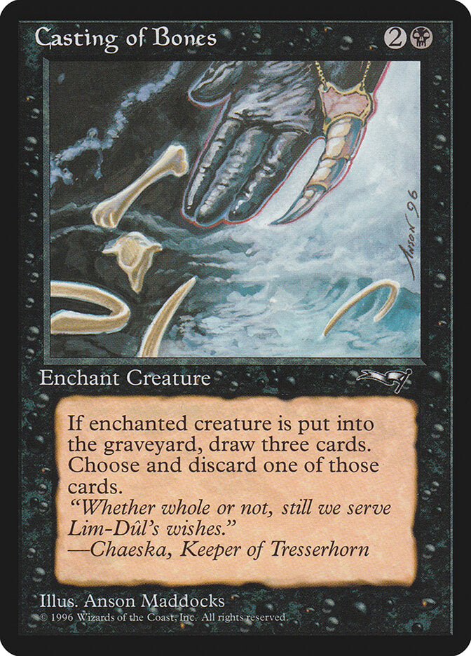 Magic-kaart Casting of Bones ALL-44a uit Alliances (Common)