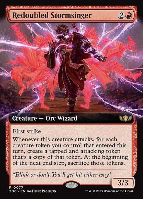 Redoubled Stormsinger – Tarkir: Dragonstorm Commander (TDC-77) Magic: The Gathering card | LC-REM-20260804-15409883775308-e8284230-f6ab-475c-9552-0c705fdb793b
