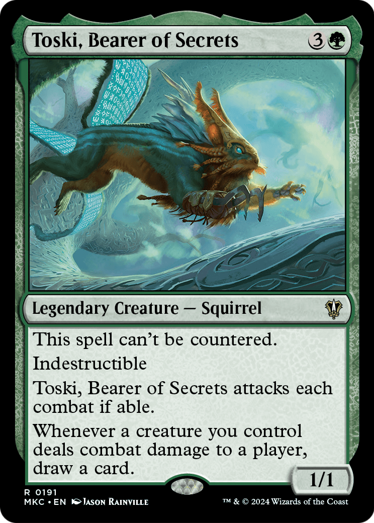 Toski, Bearer of Secrets – Commander: Murders at Karlov Manor 191 – Magic: The Gathering single card Hoofdafbeelding