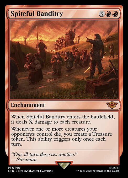 Spiteful Banditry – The Lord of the Rings: Tales of Middle-earth (LTR-149) Magic: The Gathering card