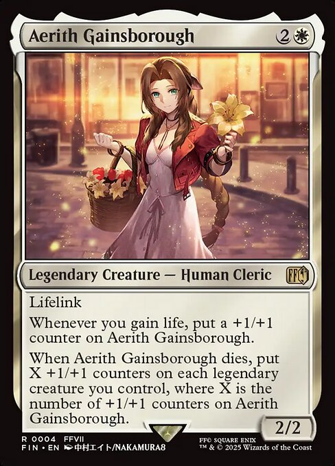 Aerith Gainsborough – Final Fantasy (FIN-4) Magic: The Gathering kaart Hoofdafbeelding
