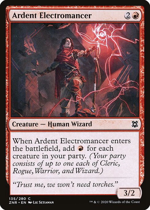 Ardent Electromancer – Zendikar Rising (ZNR-135) Magic: The Gathering card
