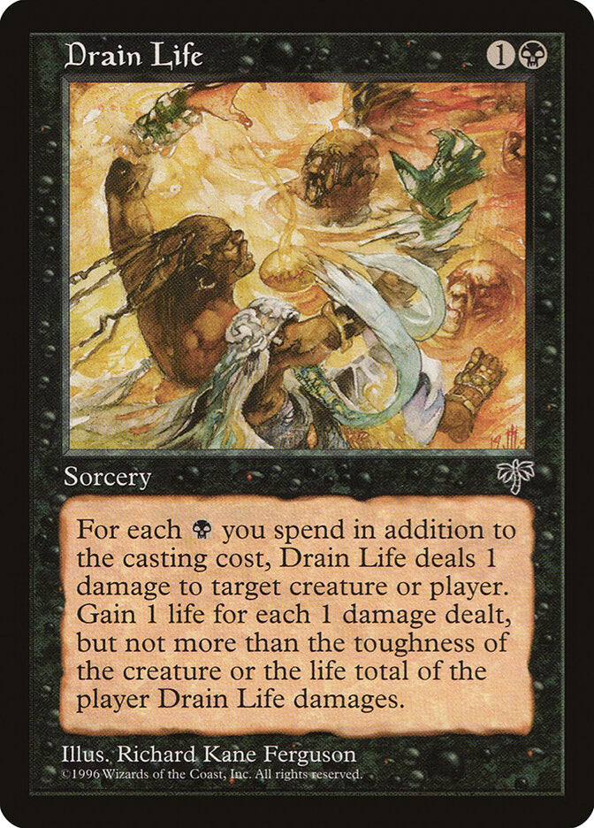 Magic-kaart Drain Life MIR-118 uit Mirage (Common)