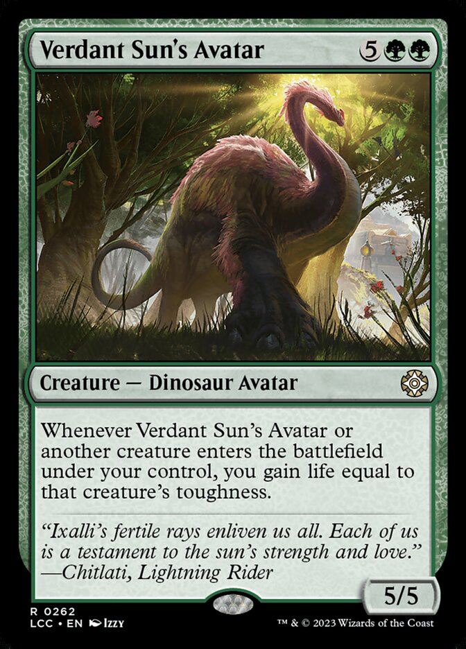 Verdant Sun's Avatar - Commander: The Lost Caverns of Ixalan (Rare) [LCC-262] Main image