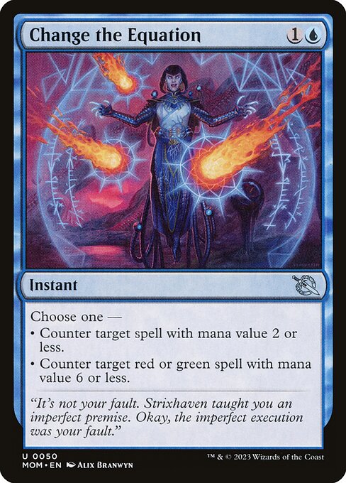 Change the Equation – March of the Machine (MOM-50) Magic: The Gathering card
