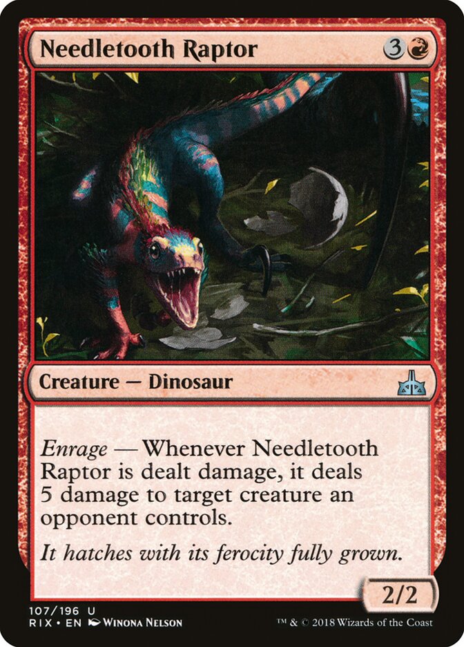 Needletooth Raptor - Rivals of Ixalan (Uncommon) [RIX-107]