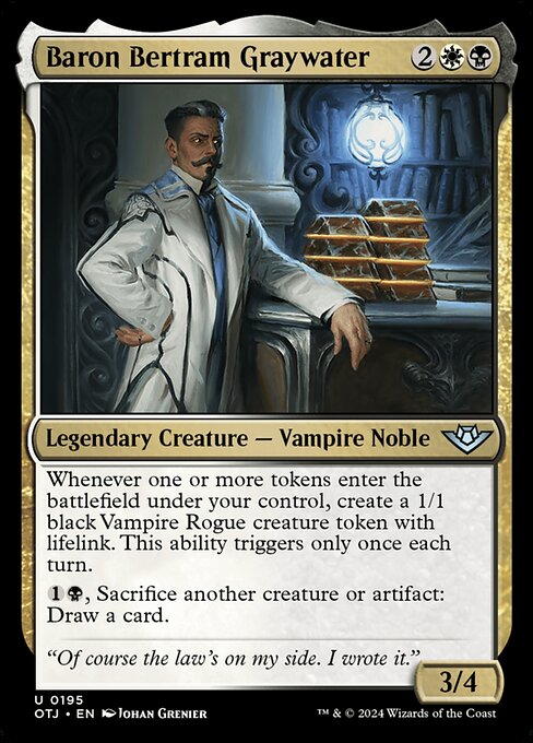 Baron Bertram Graywater – Outlaws of Thunder Junction (OTJ-195) Magic: The Gathering card | LC-REM-20260804-15353652150604-e9da18b4-1efc-44b7-8001-a2cfd44c69bf