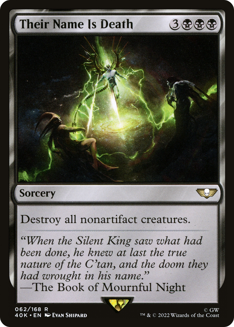 Their Name Is Death – Universes Beyond: Warhammer 40,000 62 – Magic: The Gathering single card Main image
