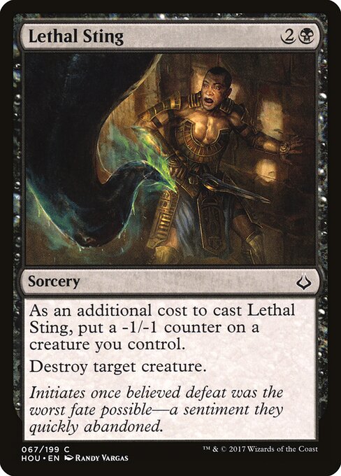 Lethal Sting – Hour of Devastation (HOU-67) Magic: The Gathering card