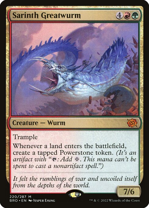 Sarinth Greatwurm – The Brothers' War (BRO-220) Magic: The Gathering card