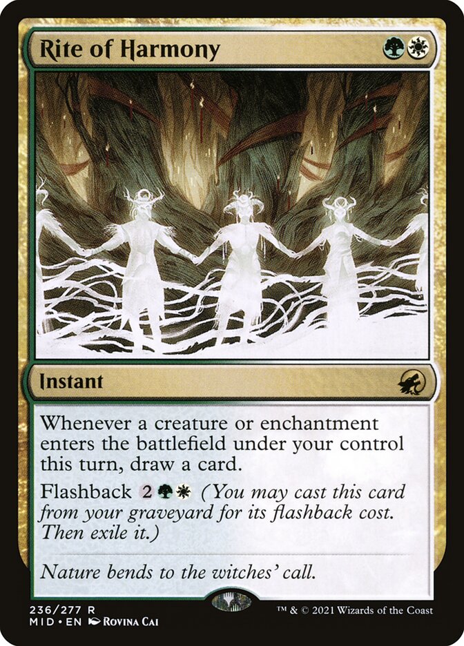 Magic-kaart Rite of Harmony MID-236 uit Innistrad: Midnight Hunt (Rare)
