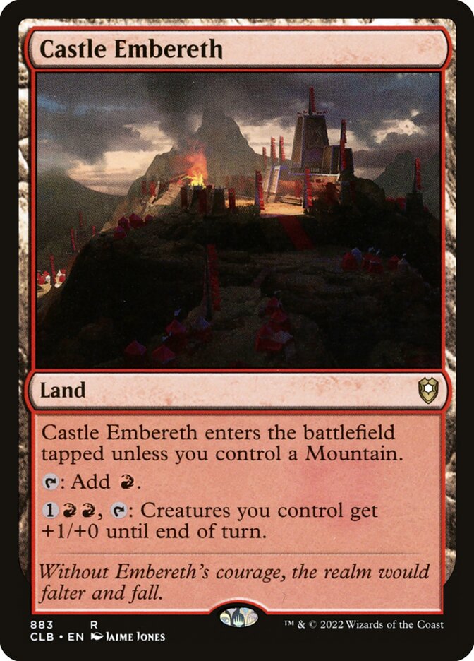 Magic-kaart Castle Embereth CLB-883 uit Commander Legends: Battle for Baldur's Gate (Rare)