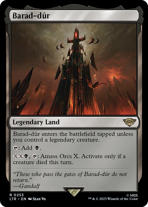 Barad-dûr – The Lord of the Rings: Tales of Middle-earth (LTR-253) Magic: The Gathering card | LC-REM-20260804-15150863089996-eb5038af-06b0-401e-8dea-a1a8483788ae