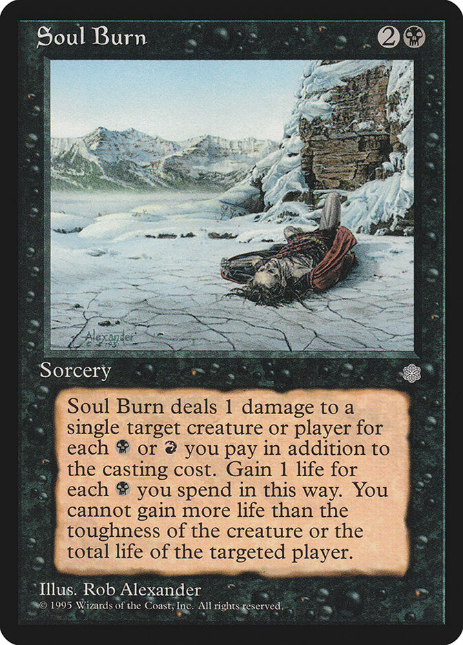 Magic-kaart Soul Burn ICE-161 uit Ice Age (Common) Hoofdafbeelding