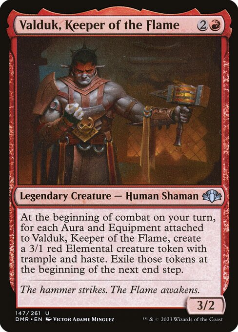 Valduk, Keeper of the Flame – Dominaria Remastered (DMR-147) Magic: The Gathering card | LC-REM-20260804-15374409138508-eba207cd-b22e-4c82-b2b0-0ef57afa1117 Main image