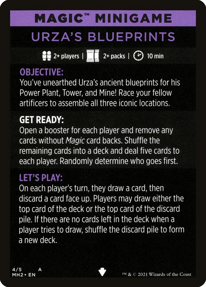 Magic-kaart Magic Minigame: Urza's Blueprints MMH2-4 uit Modern Horizons 2: Extras (Tip Card)
