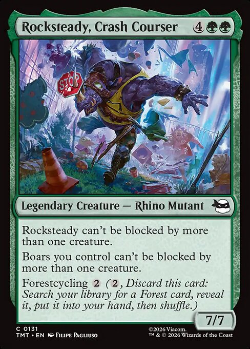 Rocksteady, Crash Courser – Teenage Mutant Ninja Turtles (TMT-131) Magic: The Gathering card