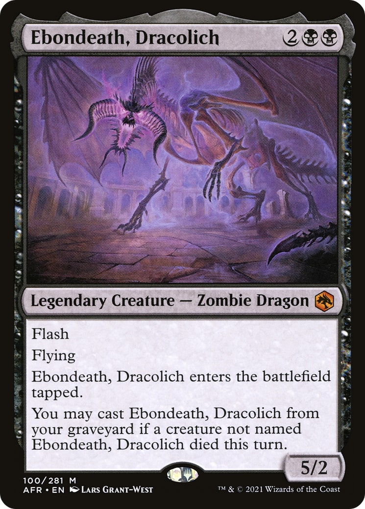 Ebondeath, Dracolich – Adventures in the Forgotten Realms 100 – Magic: The Gathering single card | Lichcards Hauptbild