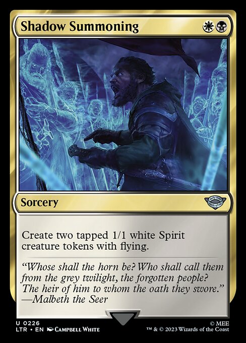 Shadow Summoning – The Lord of the Rings: Tales of Middle-earth (LTR-226) Magic: The Gathering card