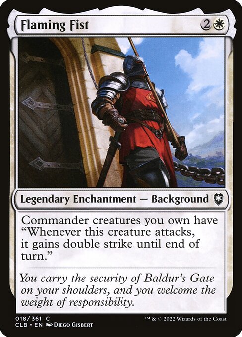 Flaming Fist – Commander Legends: Battle for Baldur's Gate (CLB-18) Magic: The Gathering card