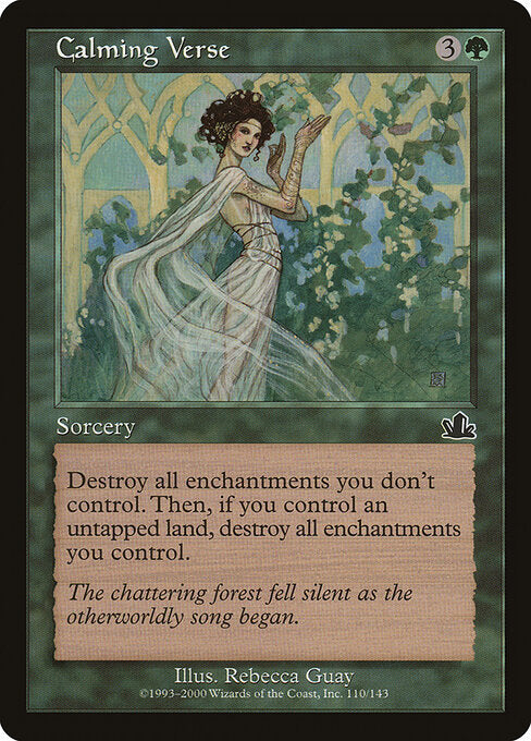 Calming Verse – Prophecy (PCY-110) Magic: The Gathering card