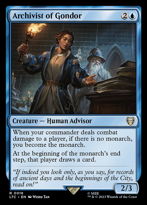 Archivist of Gondor – Tales of Middle-earth Commander (LTC-18) Magic: The Gathering card