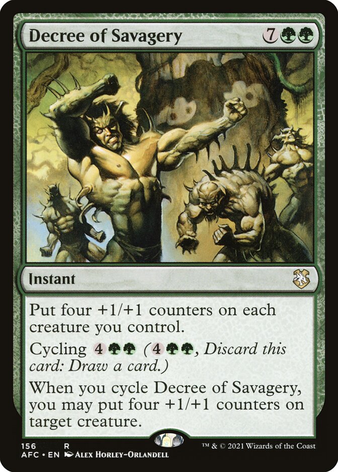 Decree of Savagery - Commander: Adventures in the Forgotten Realms (Rare) [AFC-156] Hauptbild