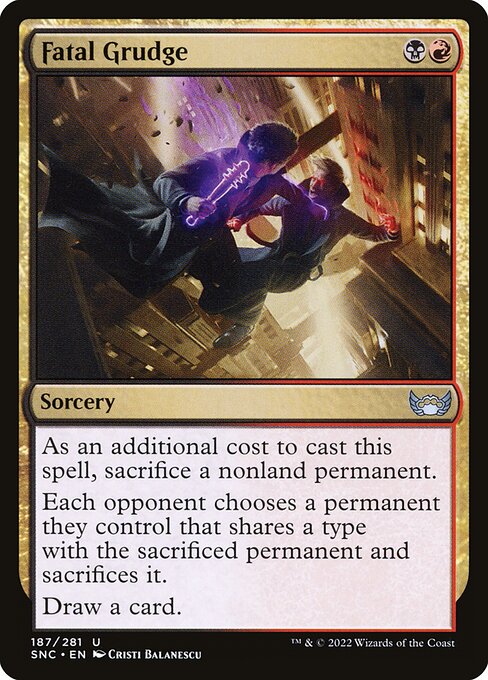 Fatal Grudge – Streets of New Capenna (SNC-187) Magic: The Gathering card