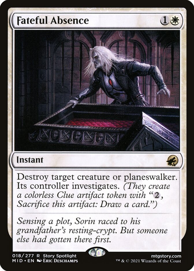Magic-kaart Fateful Absence MID-18 uit Innistrad: Midnight Hunt (Rare) Hauptbild