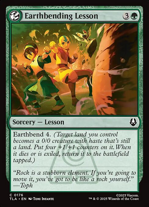 Earthbending Lesson – Magic: The Gathering | Avatar: The Last Airbender (TLA-176) Magic: The Gathering card
