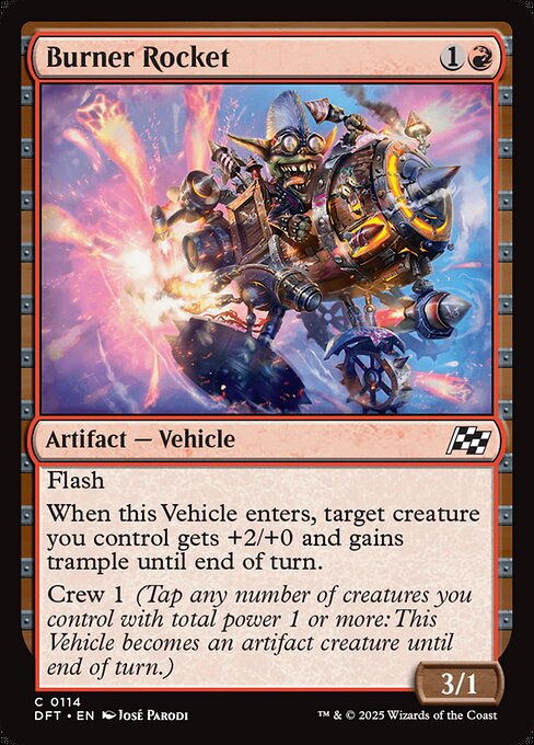 Burner Rocket – Aetherdrift (DFT-114) Magic: The Gathering card